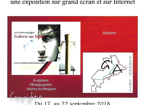 Du 17 au 22 septembre 2018Galerie Artiempo,Toulouse (31)